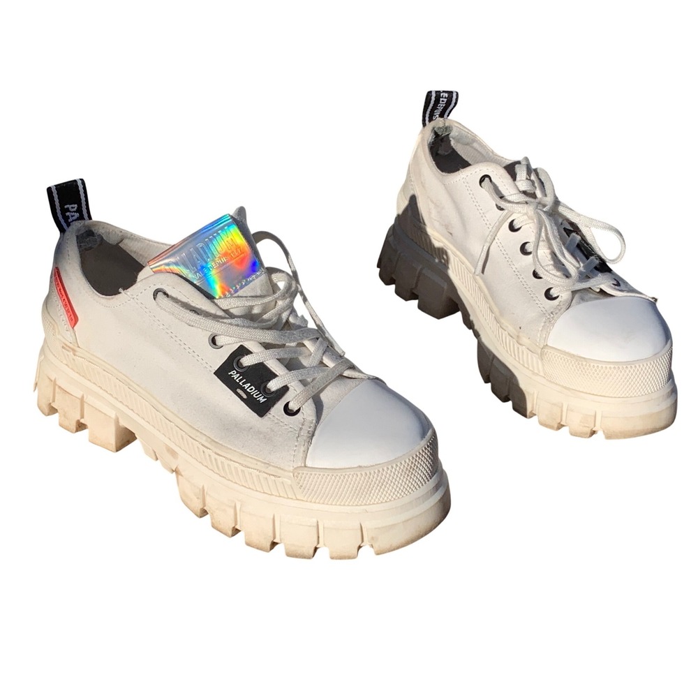 Palladium White Platform Chunky Sole Sneakers Women's Size 7 y2k